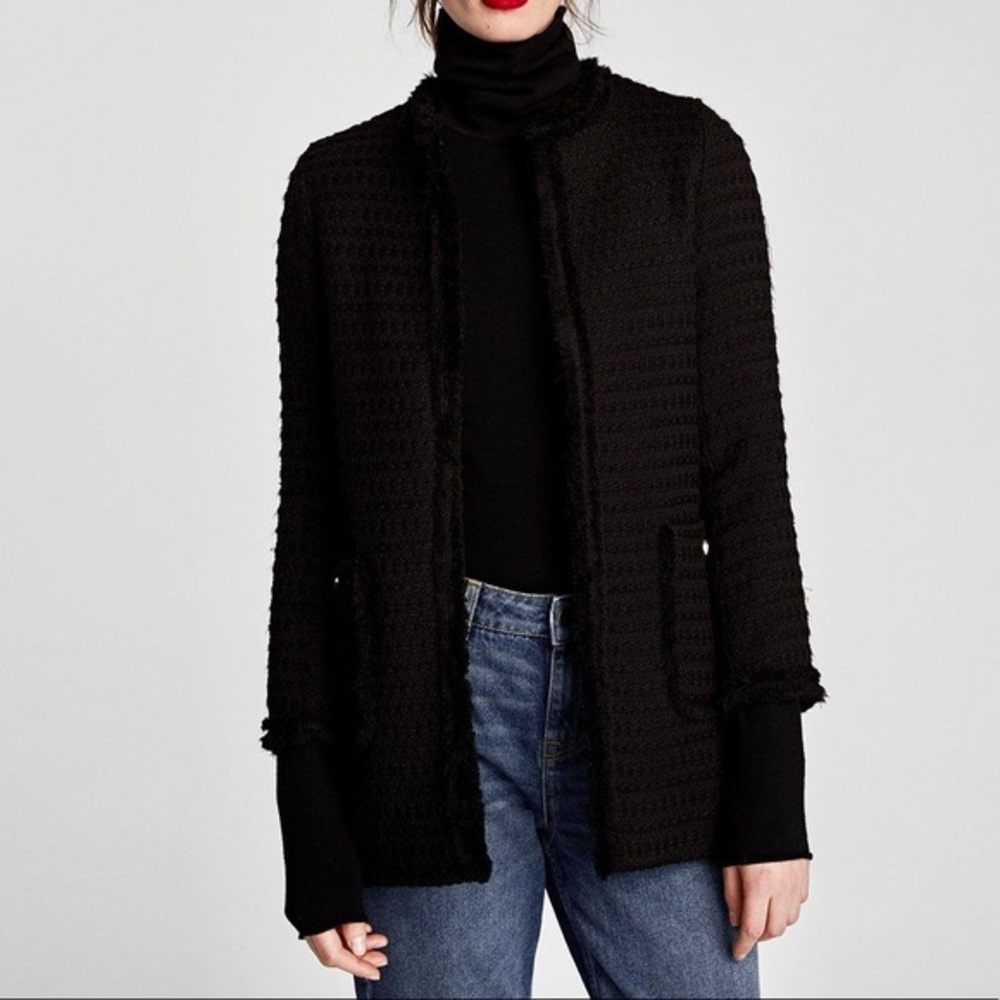 Zara Tweed Black Jacket